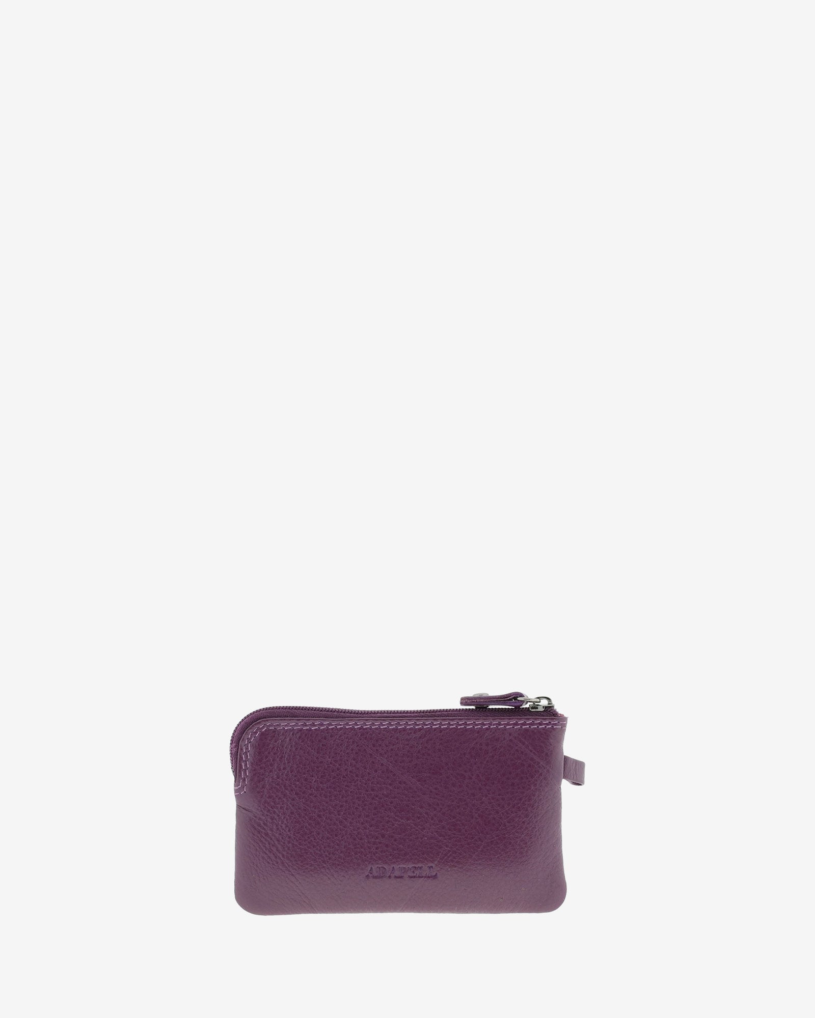 Monedero fino 8011 en color lila, vista posterior.