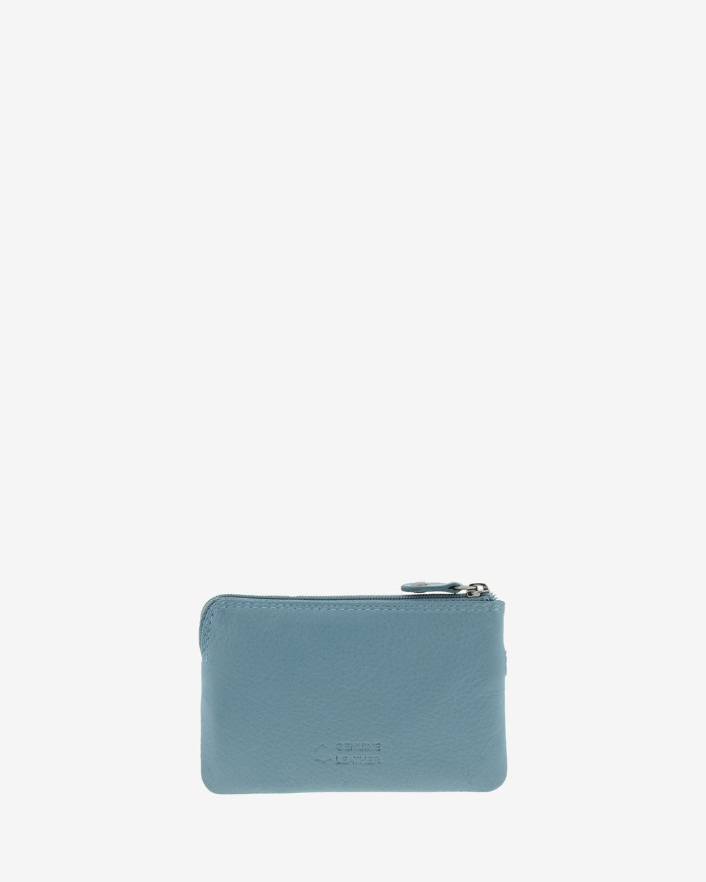 Monedero fino 8011 en color mar, vista posterior.