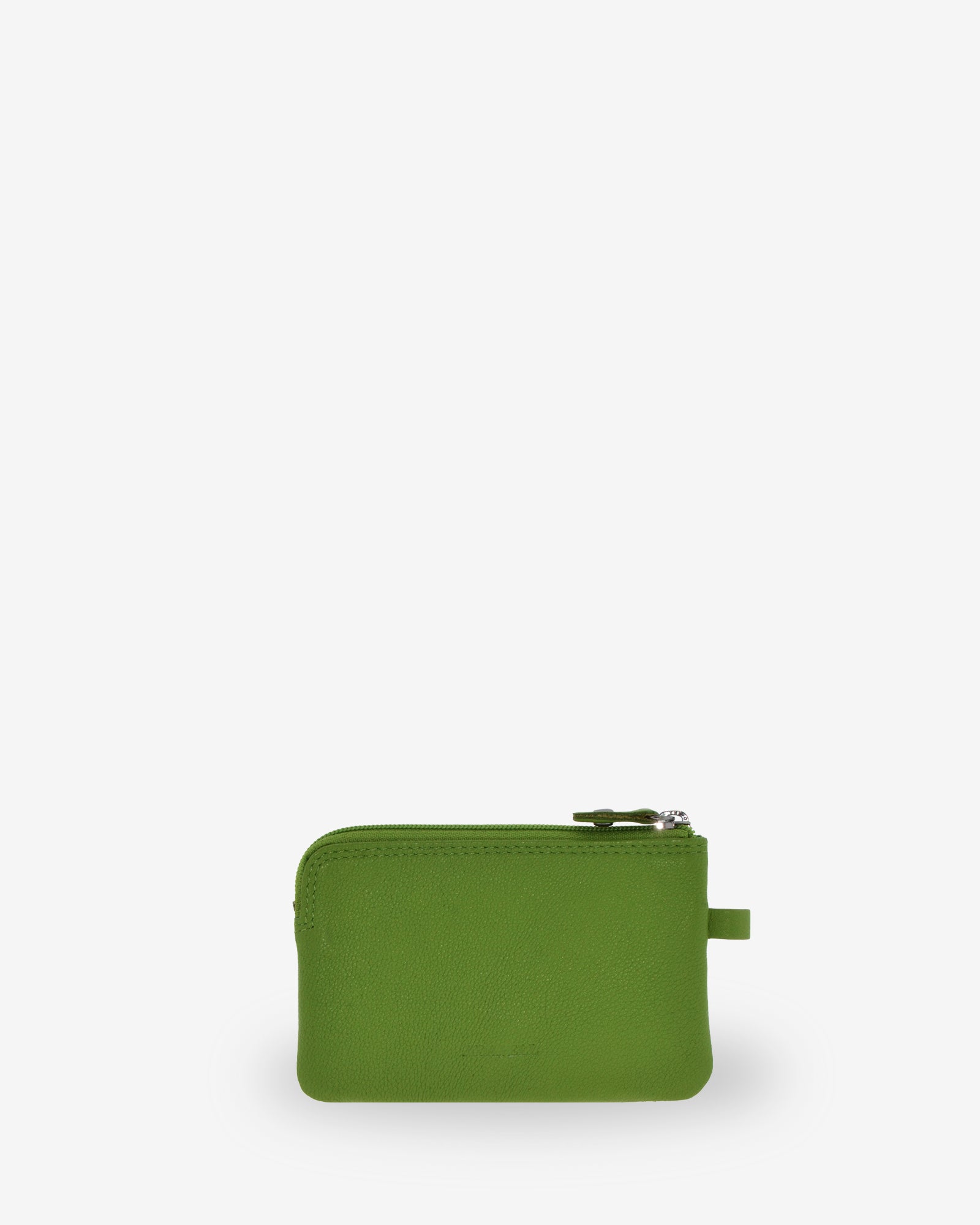 Monedero fino 8011 en color matcha, vista posterior.
