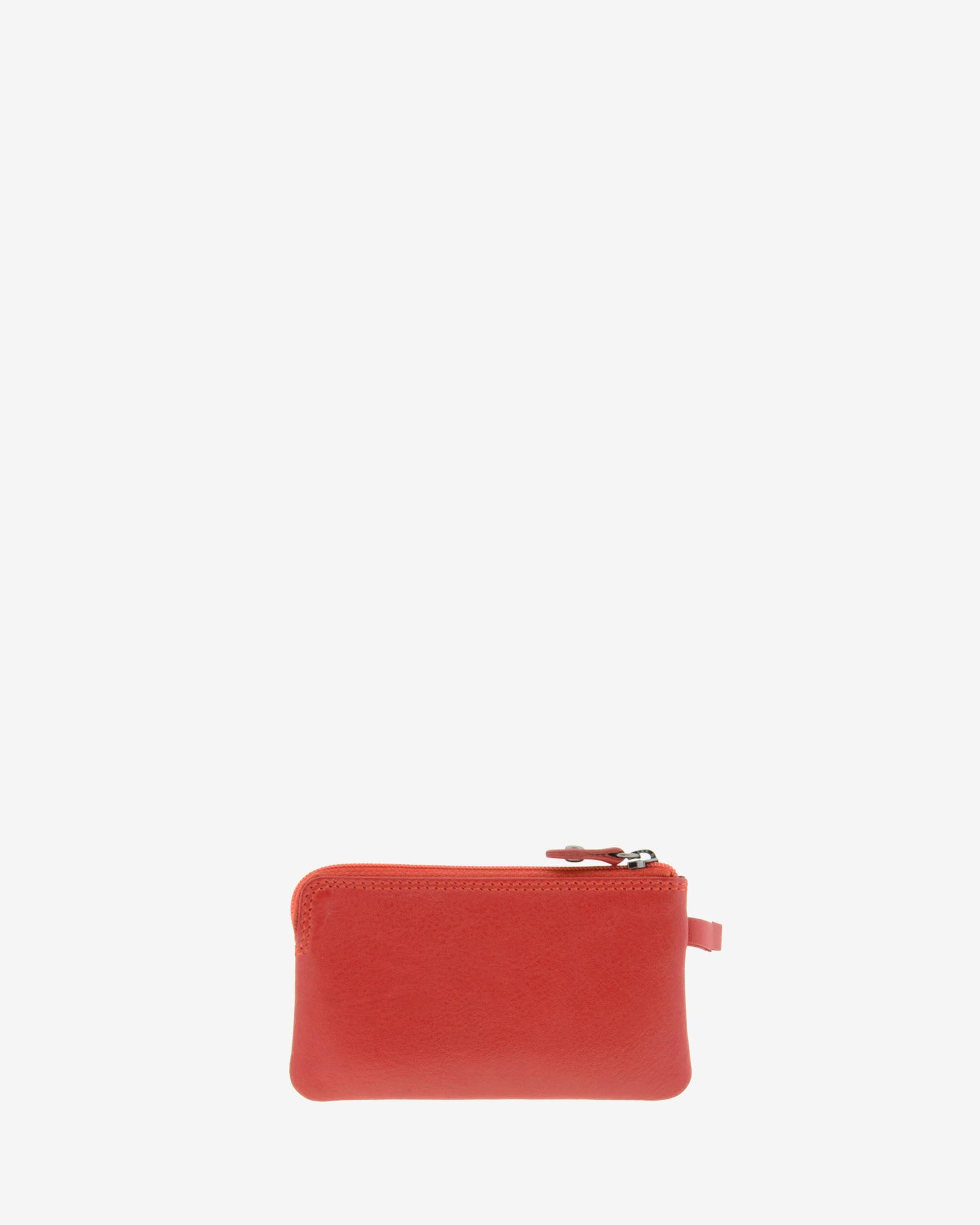 Monedero fino 8011 en color rojo, vista posterior.