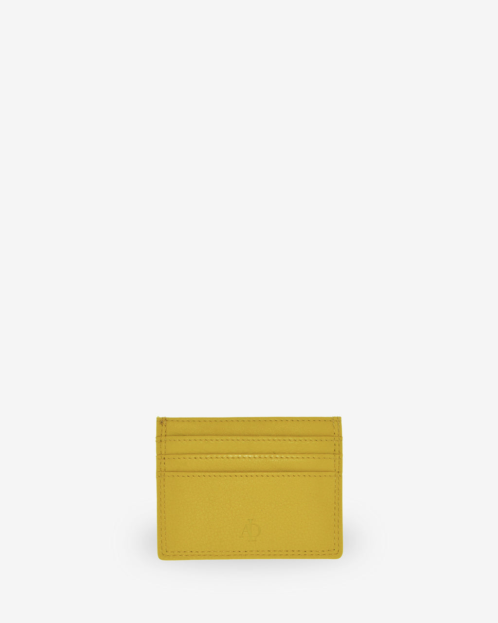 Tarjetero fino 8020 en color limón, vista frontal con tres ranuras para tarjetas