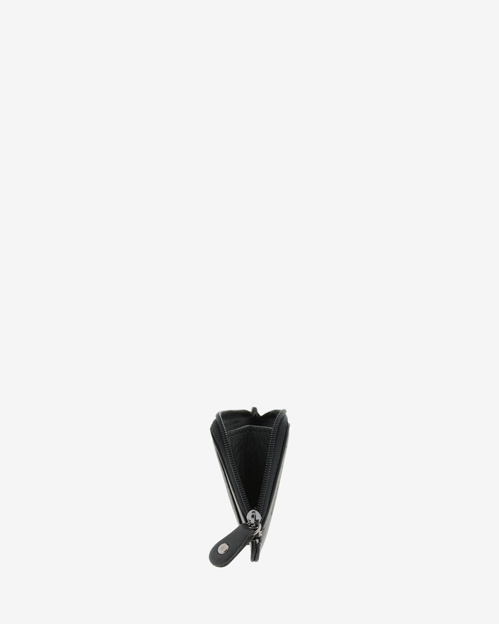 Adapell 8062 — Tarjetero monedero fino Negro — vista lateral abierta