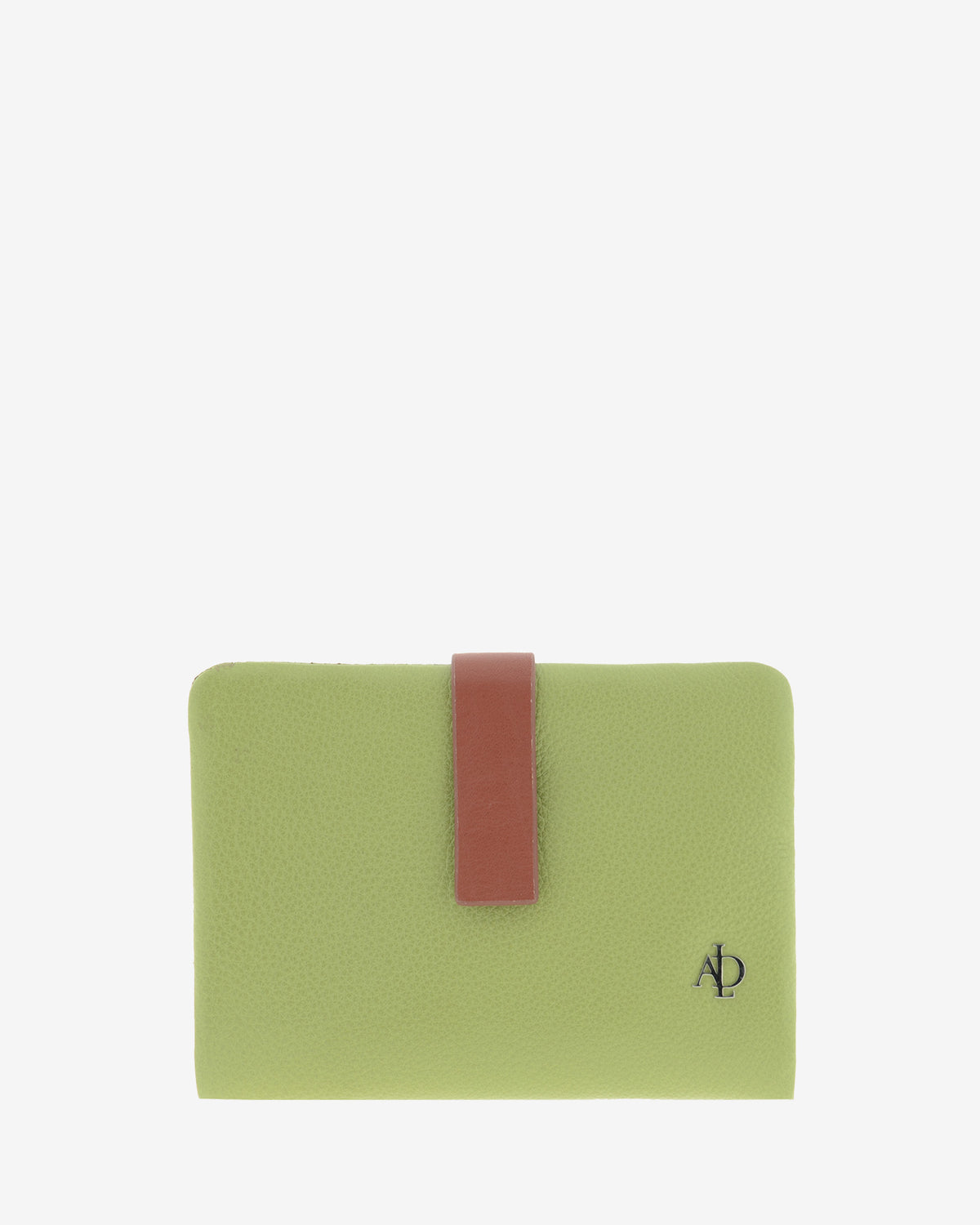 Cartera pequeña de mujer Brisa en color Verde Sage, vista frontal.
