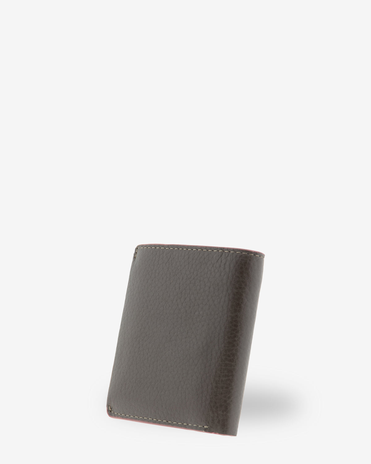 Cartera de hombre Nexo 1671 vertical en piel color chocolate, vista trasera en tres cuartos