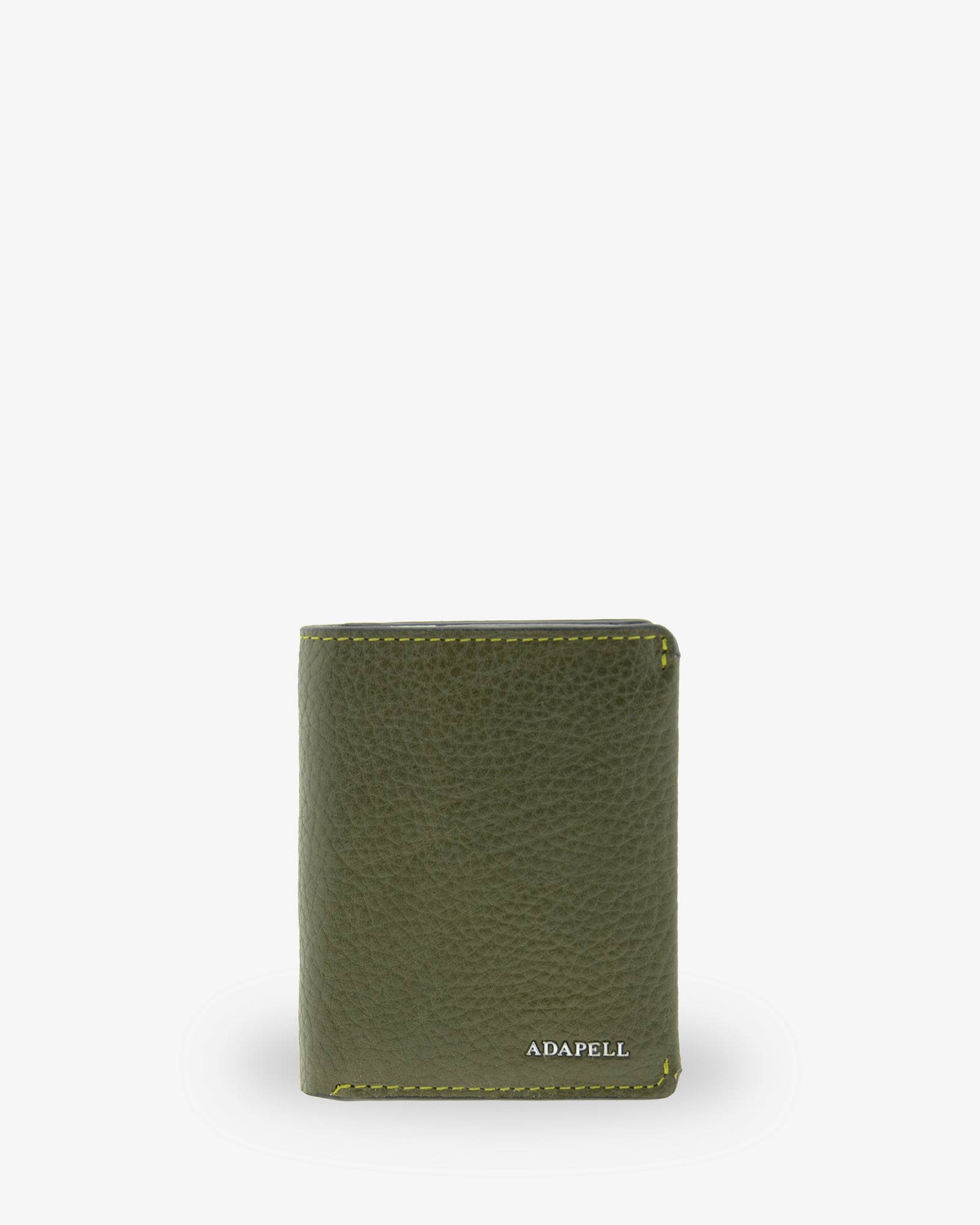 Cartera de hombre Nexo 1671 vertical en piel verde Loden, vista frontal