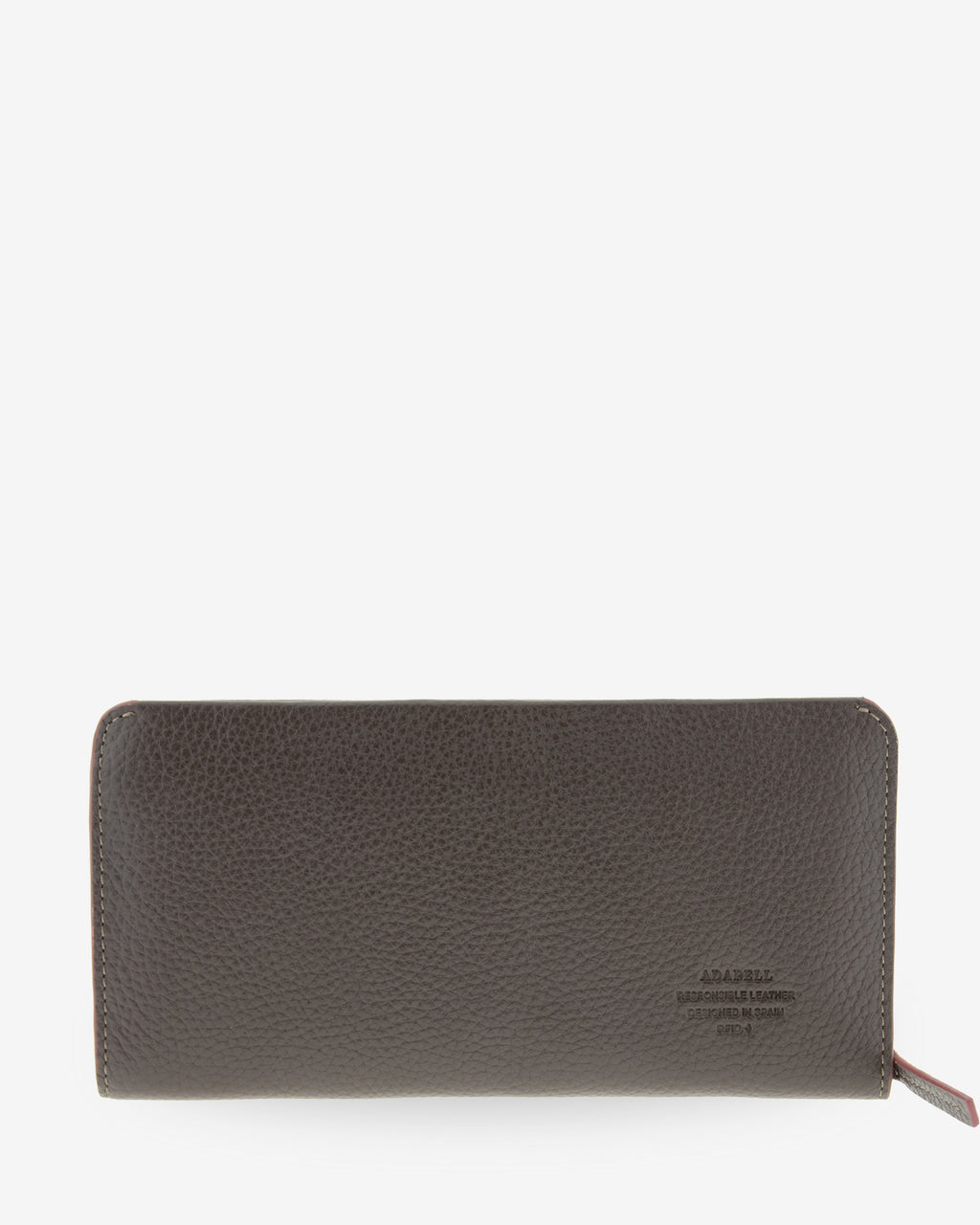 Vista trasera de la cartera grande de piel Nexo 4260 en color chocolate.