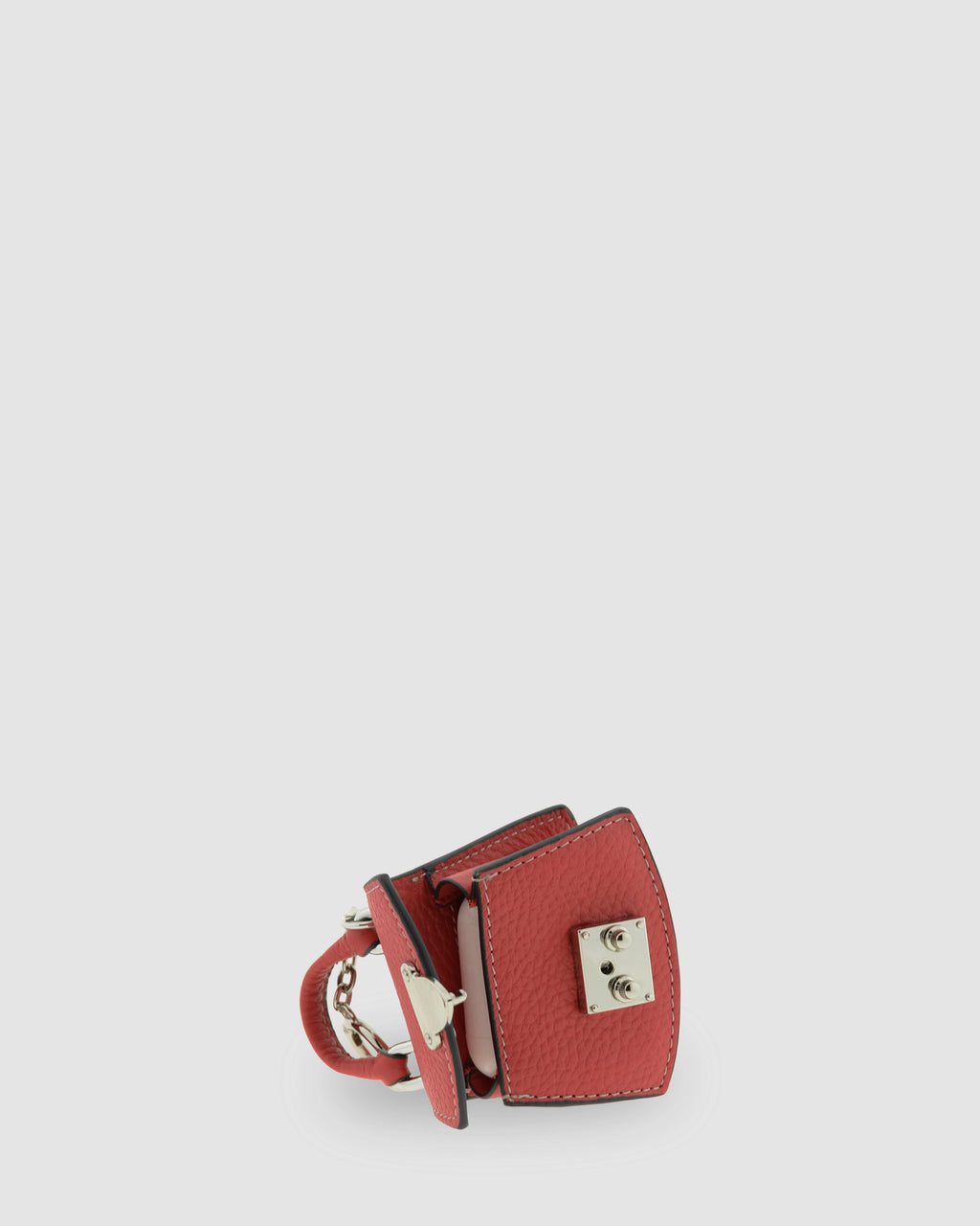 Charm para bolso con funda para auriculares Nexo 8099 amapola abierto mostrando el espacio interior