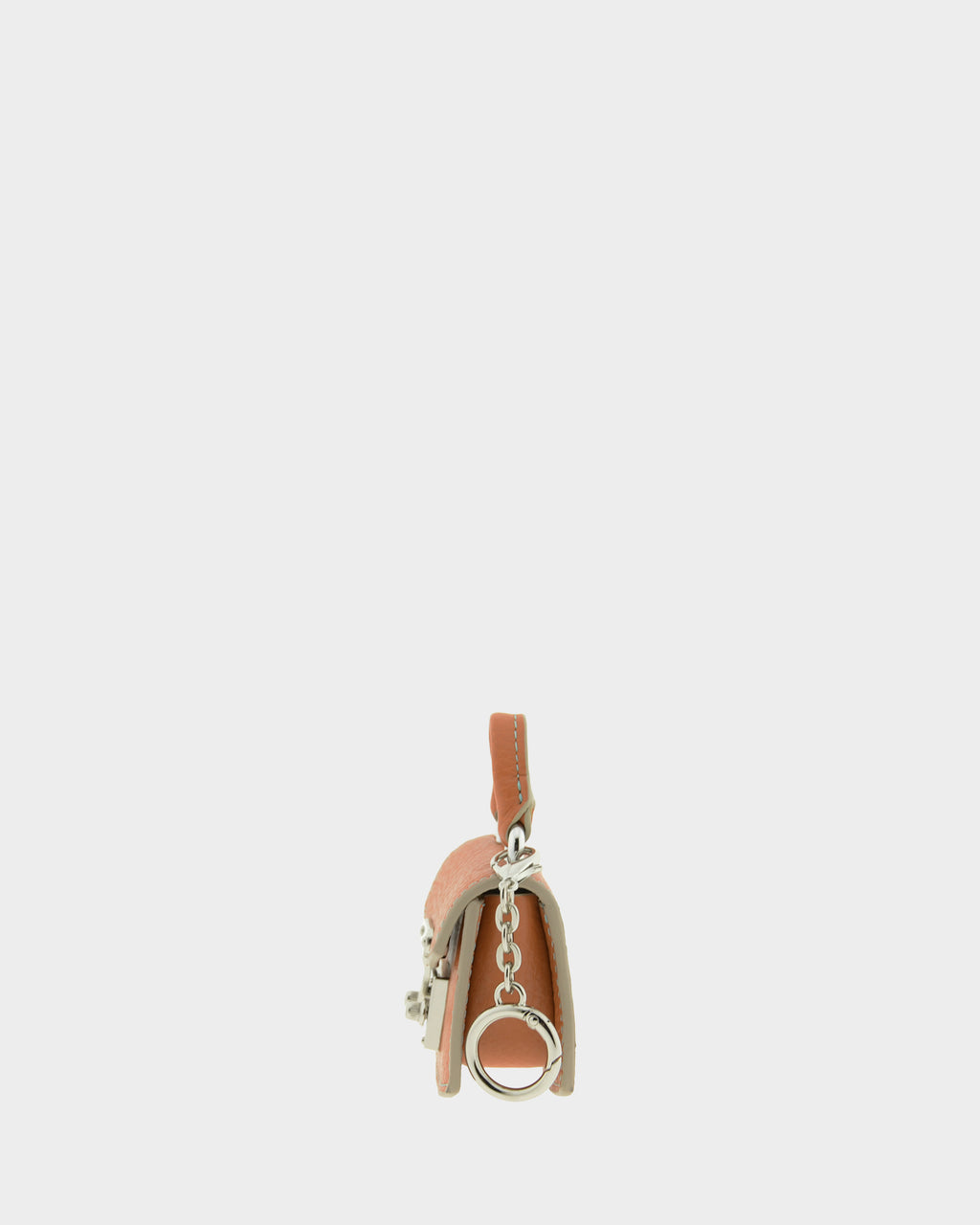 Charm para bolso con funda para auriculares Nexo 8099 miel, vista lateral mostrando su formato de mini bolso