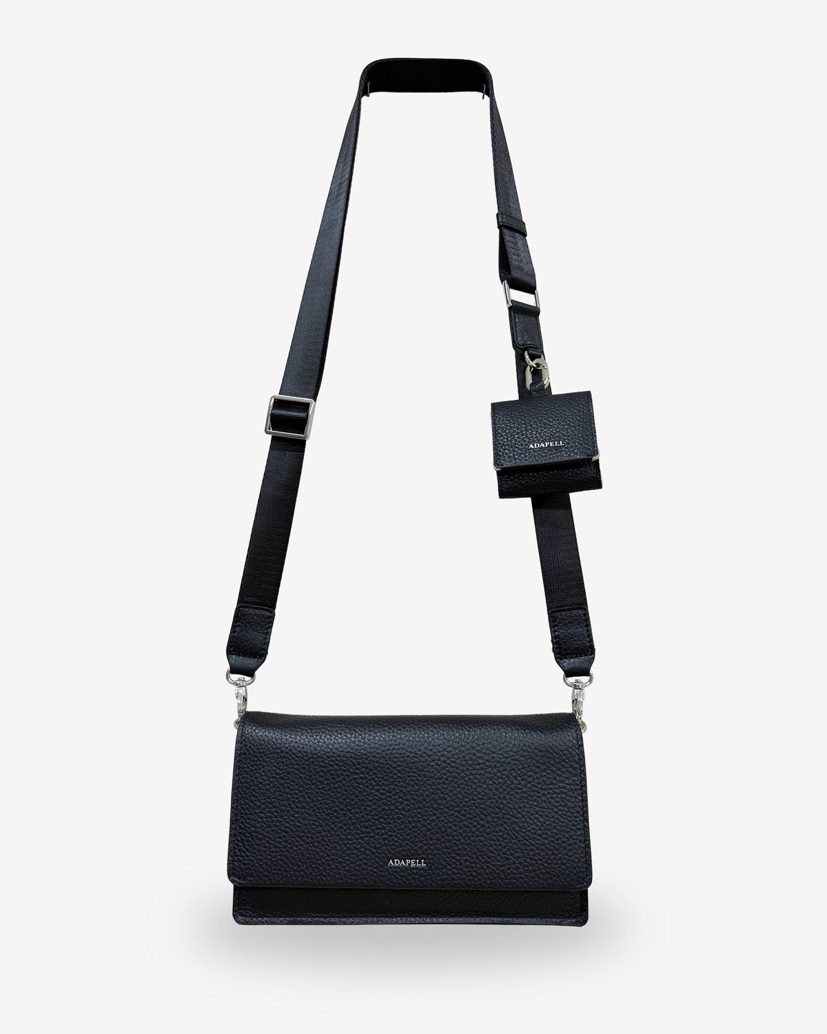 Bolso bandolera Nexo 8090 negro con accesorio Nexo compatible acoplado a la bandolera