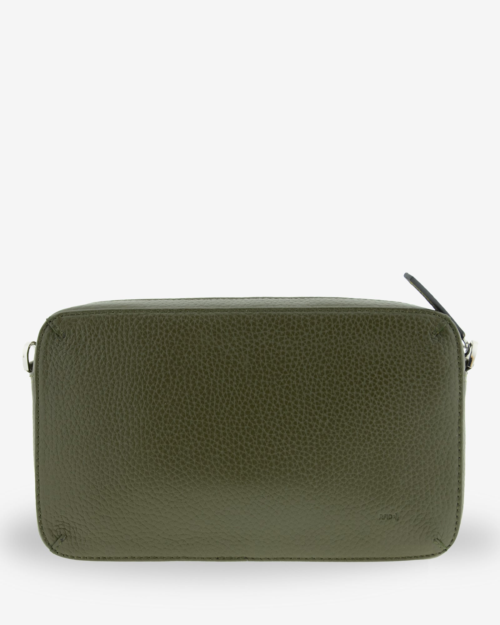 Bolso bandolera horizontal Nexo en color verde, vista trasera