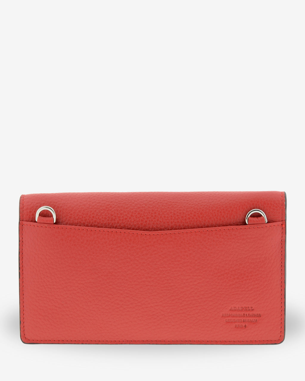 Bolso bandolera Nexo 8090 amapola, vista trasera con bolsillo exterior y anillas para la bandolera