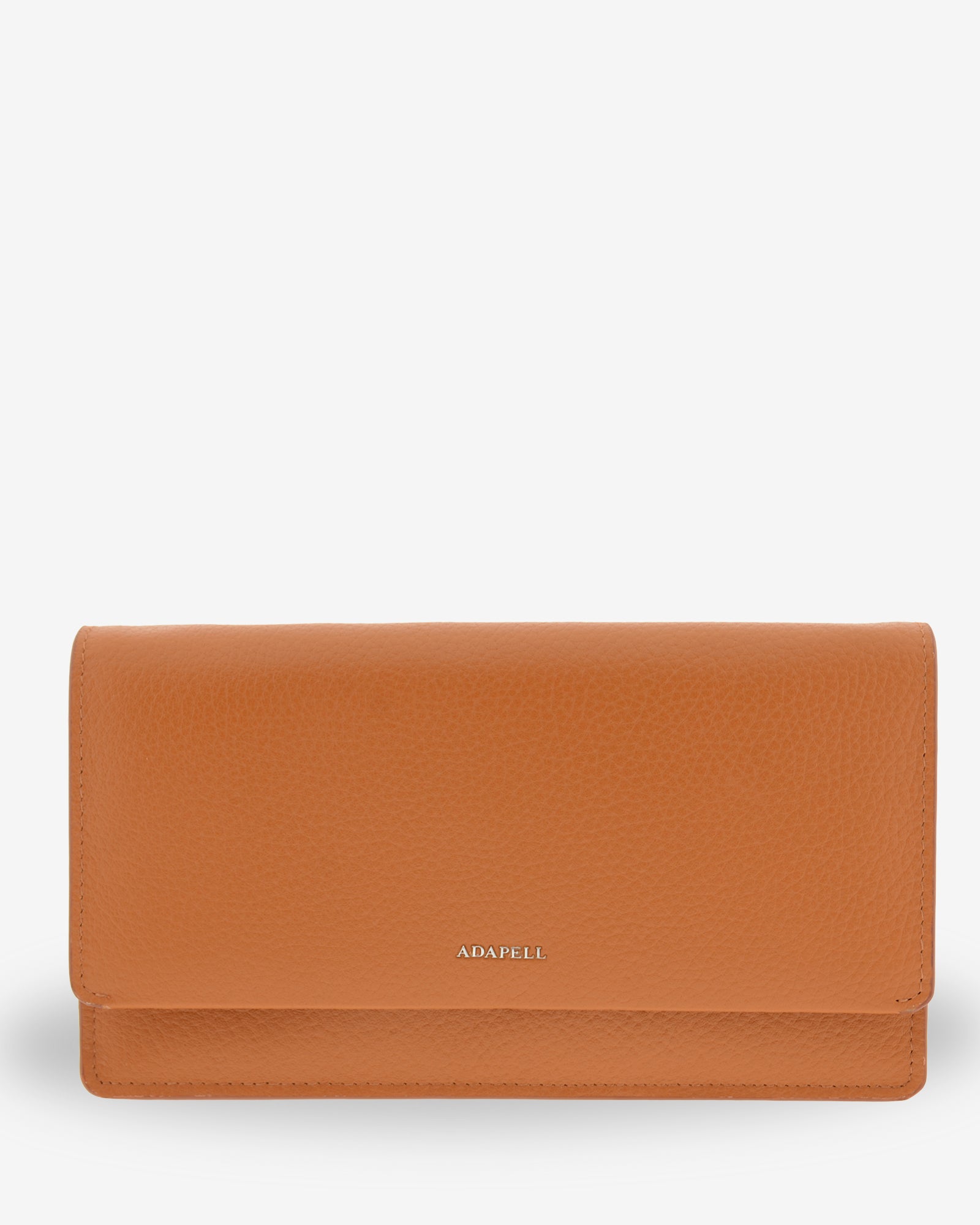 Bolso bandolera Nexo 8090 miel, vista frontal con cierre de solapa