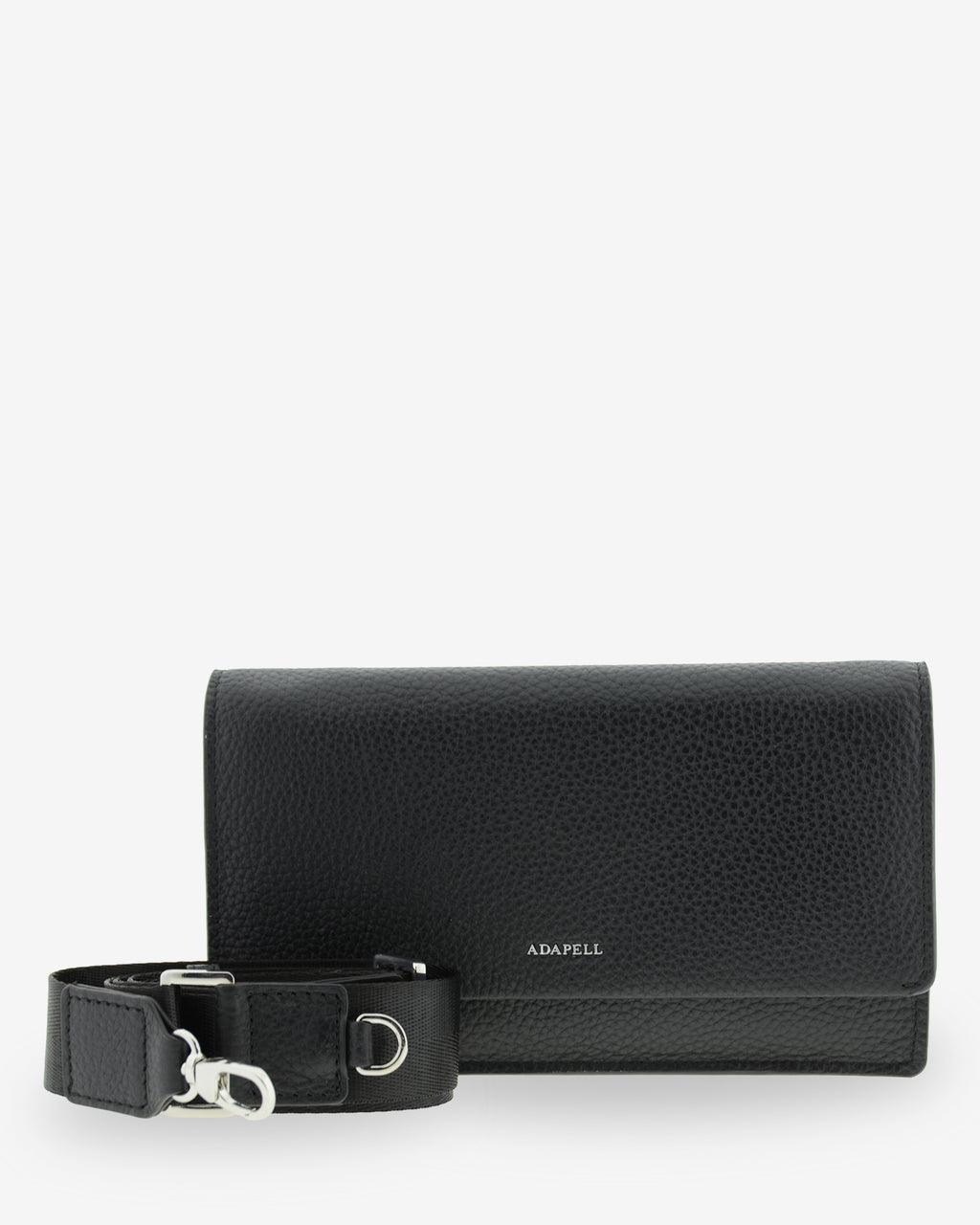 Bolso bandolera Nexo 8090 negro con 8 ranuras para tarjetas y bandolera regulable desmontable