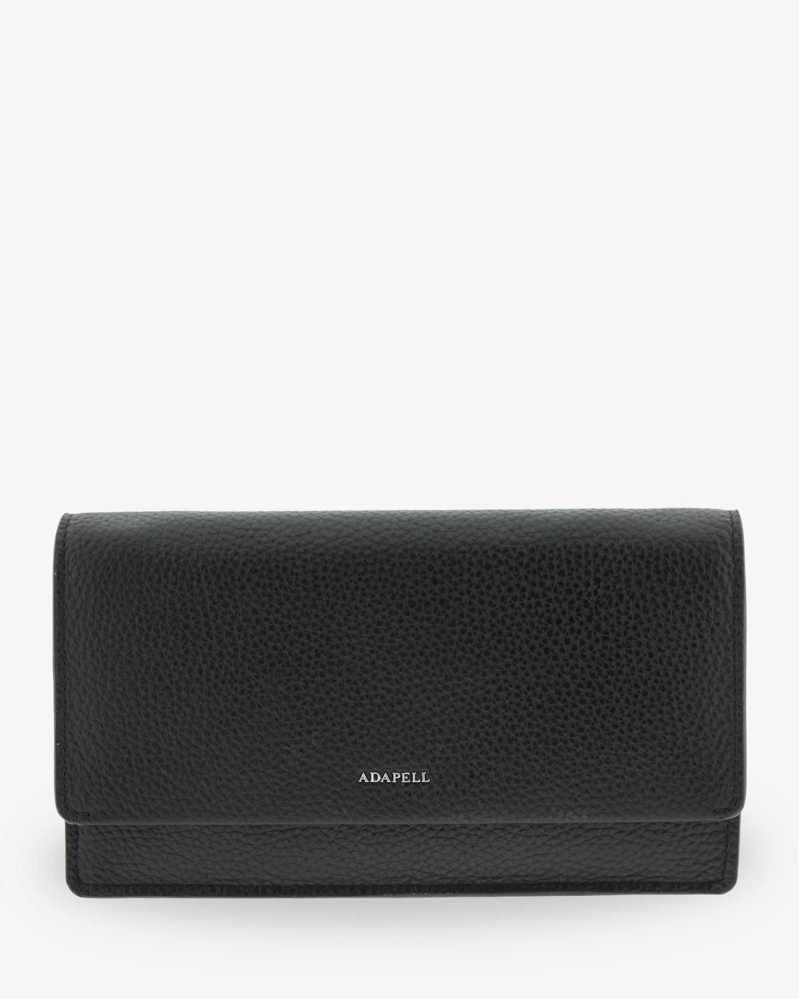 Bolso bandolera Nexo 8090 negro, vista frontal con cierre de solapa