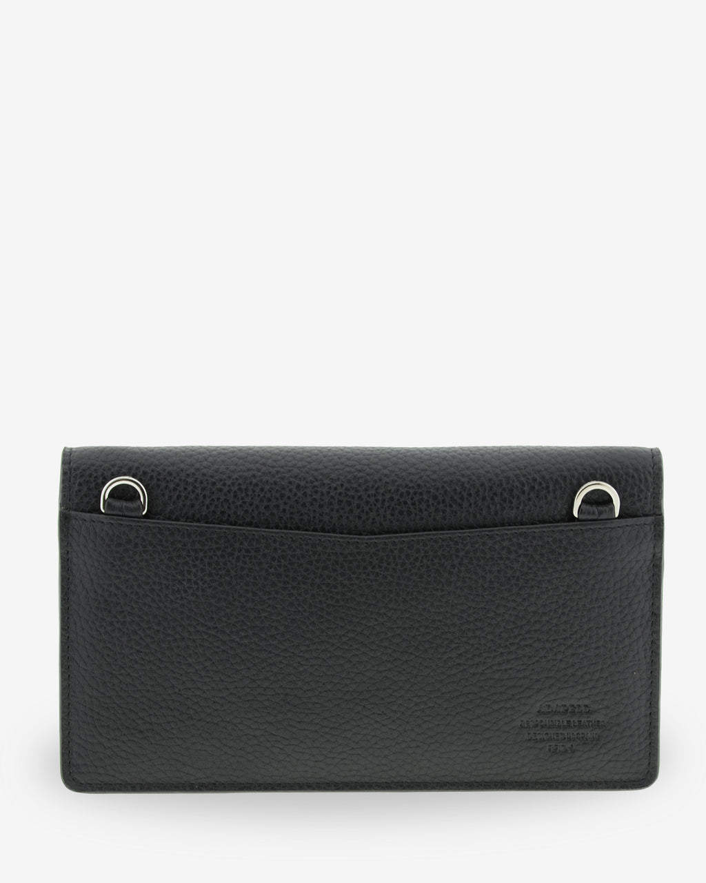 Bolso bandolera Nexo 8090 negro, vista trasera con bolsillo exterior y anillas para la bandolera
