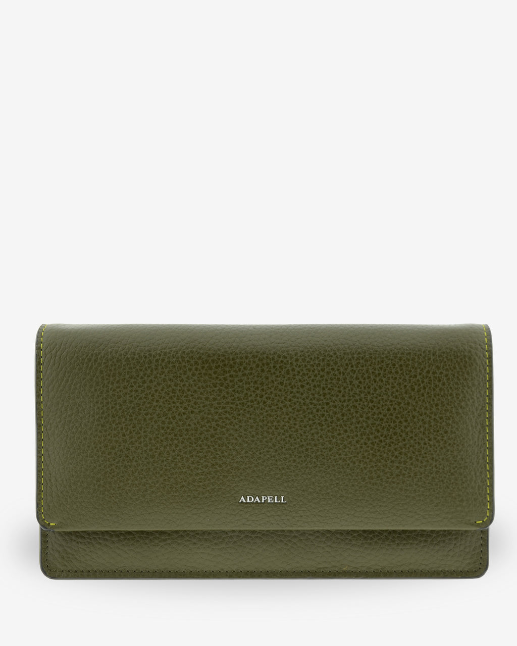 Bolso bandolera Nexo 8090 verde Loden, vista frontal con cierre de solapa