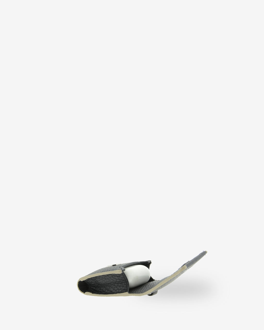 Funda para auriculares Nexo 8093 negra abierta con un estuche de carga de auriculares inalámbricos en el interior
