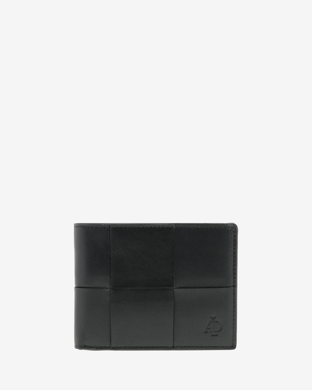 Cartera horizontal de piel color negro con RFID y 8 ranuras, vista frontal, ref. 1667-1