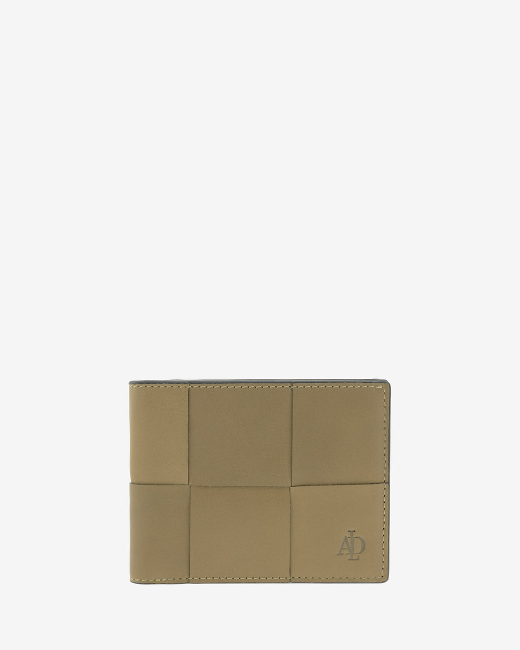 Cartera horizontal de piel color topo con RFID y 8 ranuras, vista frontal, ref. 1667-12