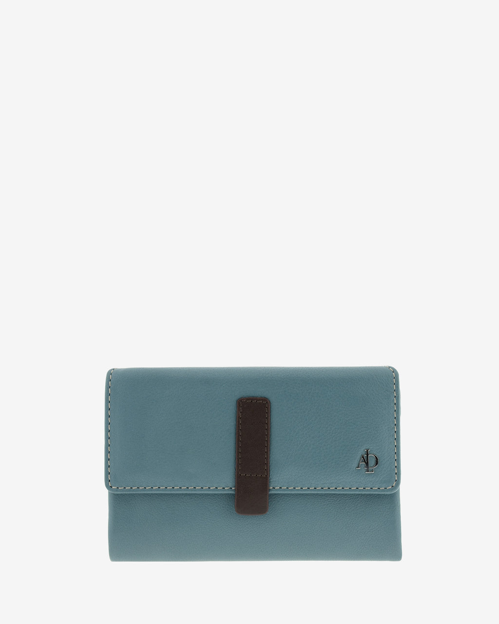 Cartera de piel Adapell color azul para mujer, vista frontal Ref. 4242-14