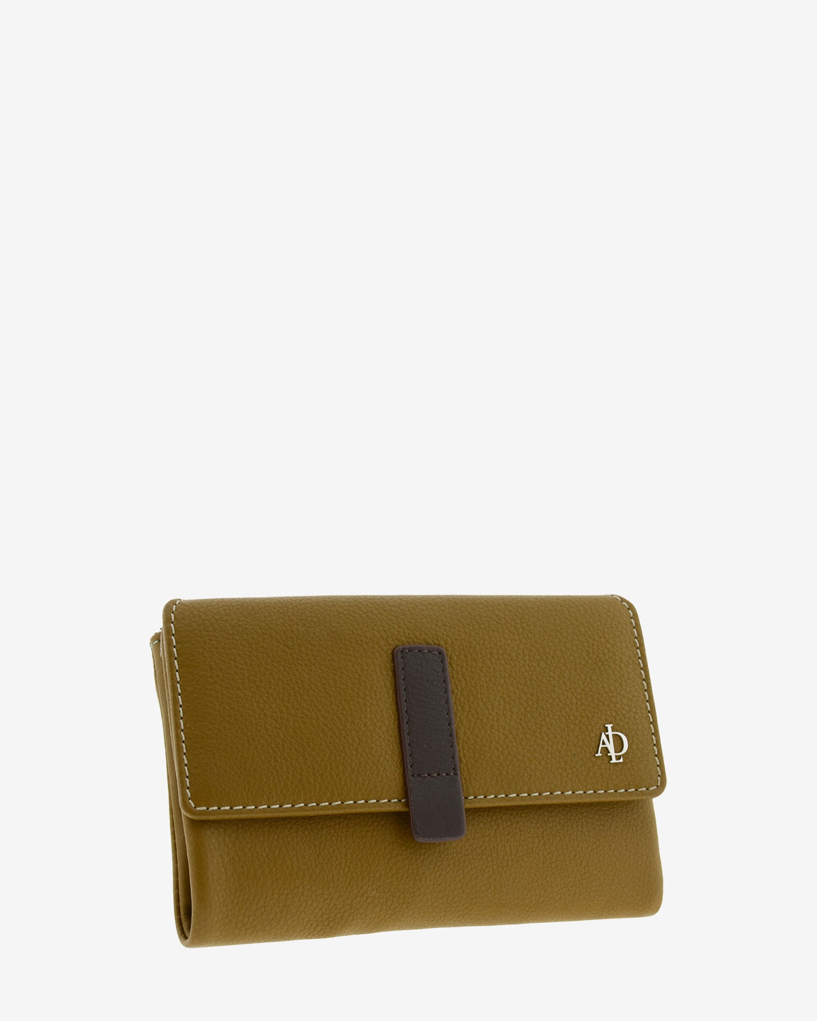 Cartera de piel de mujer Adapell color bronce vista frontal Ref. 4242-2