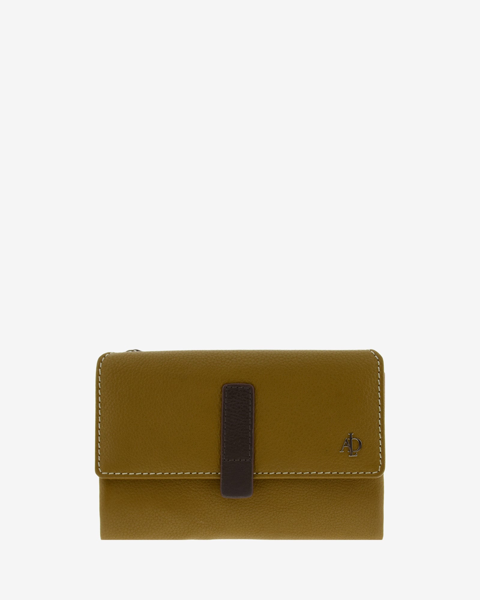 Cartera de mujer de piel en color bronce Adapell vista frontal Ref. 4242-2