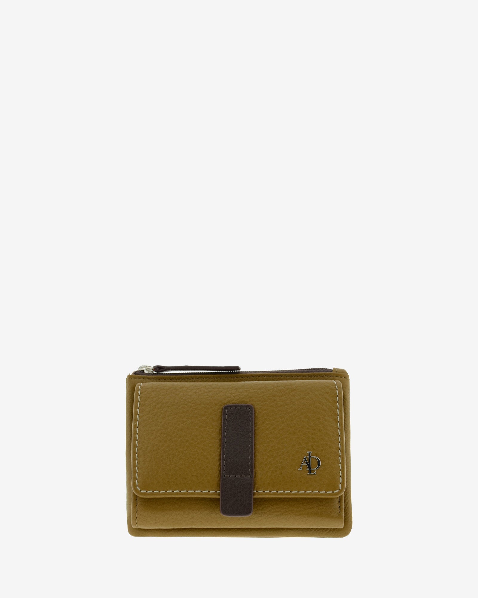 Cartera de mujer de piel pequena Adapell color bronce vista frontal Ref. 4244-2