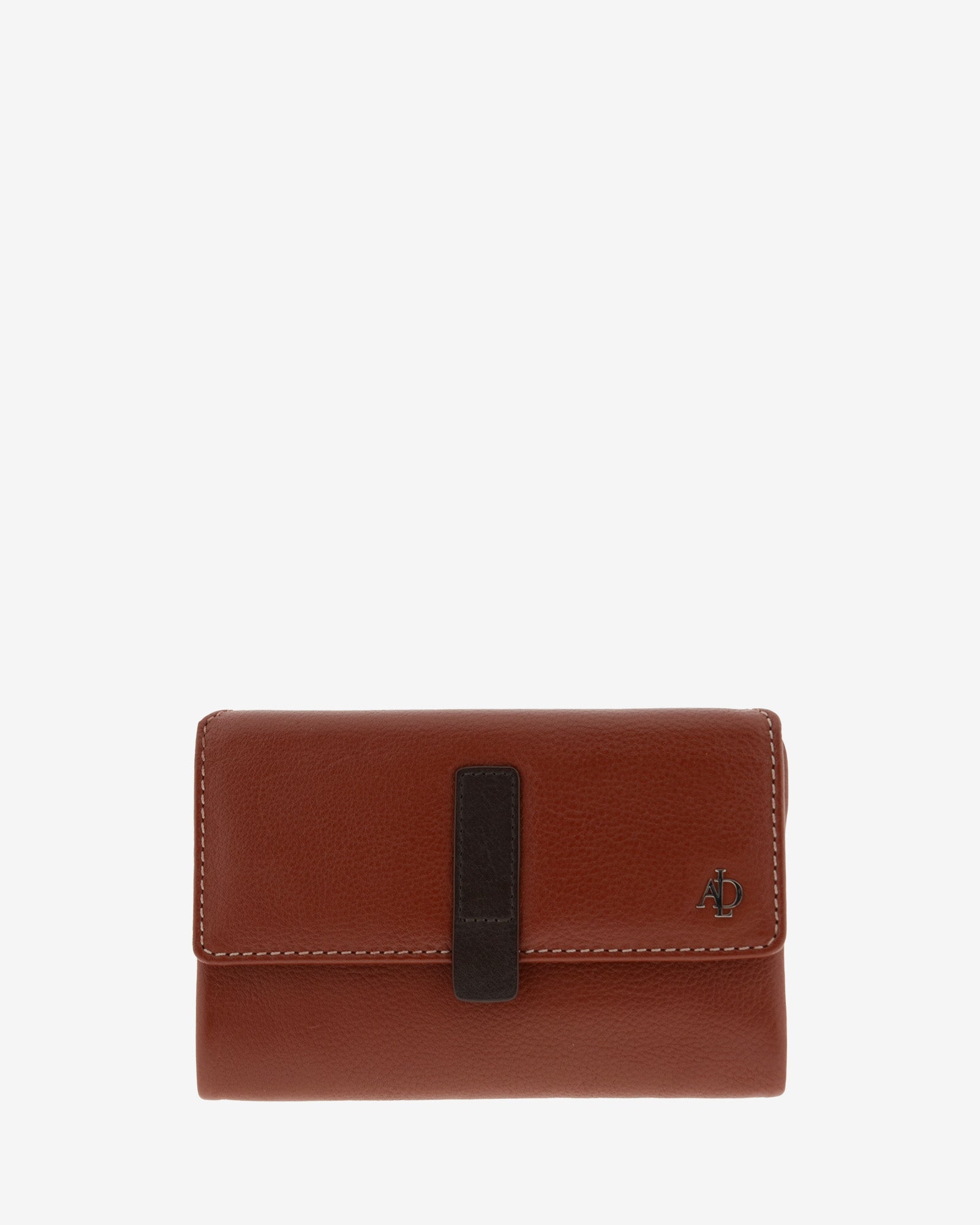 Cartera de piel Adapell para mujer en color chili vista frontal Ref. 4242-9