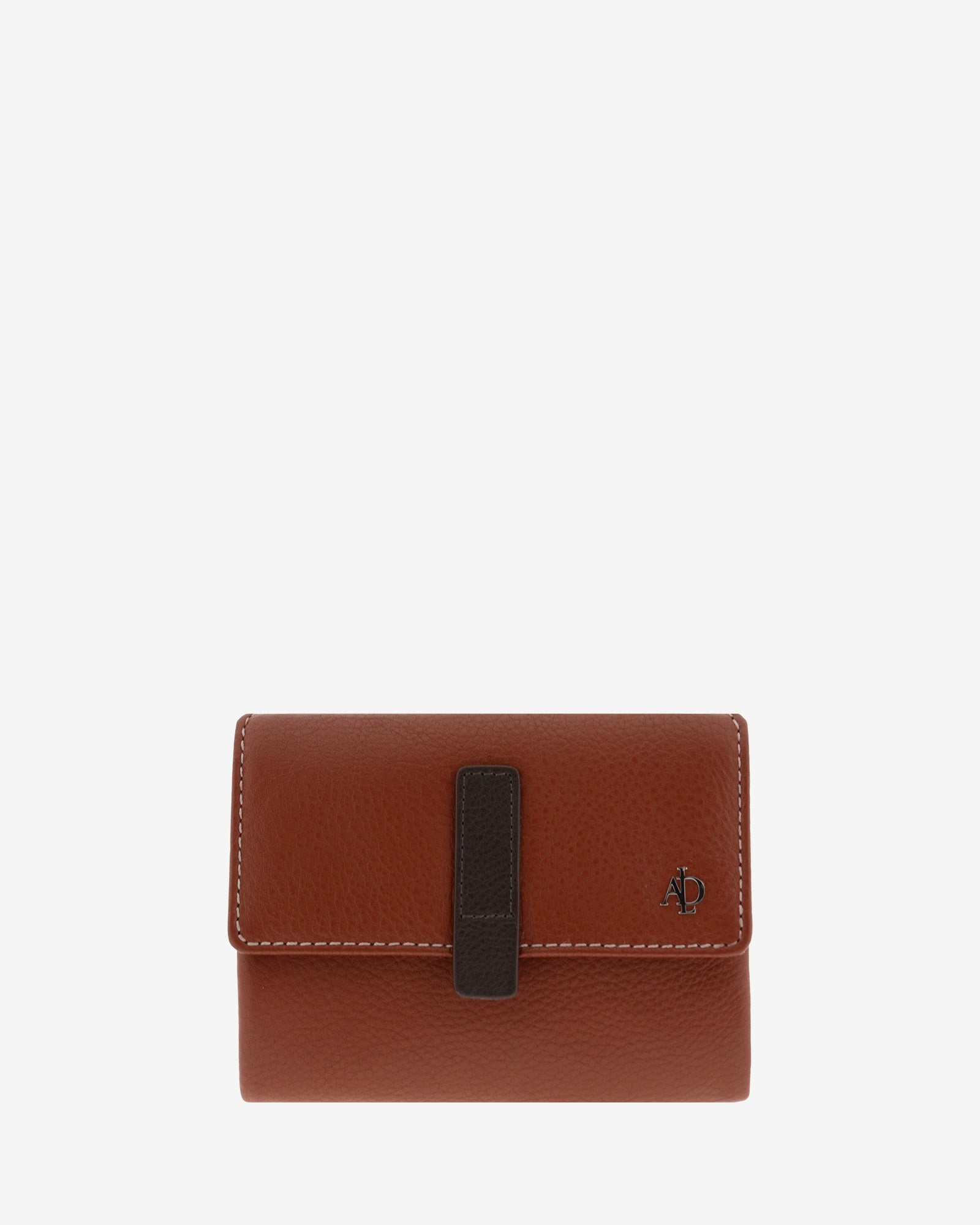 Cartera de piel pequeña Adapell color chili vista frontal Ref. 4243-9