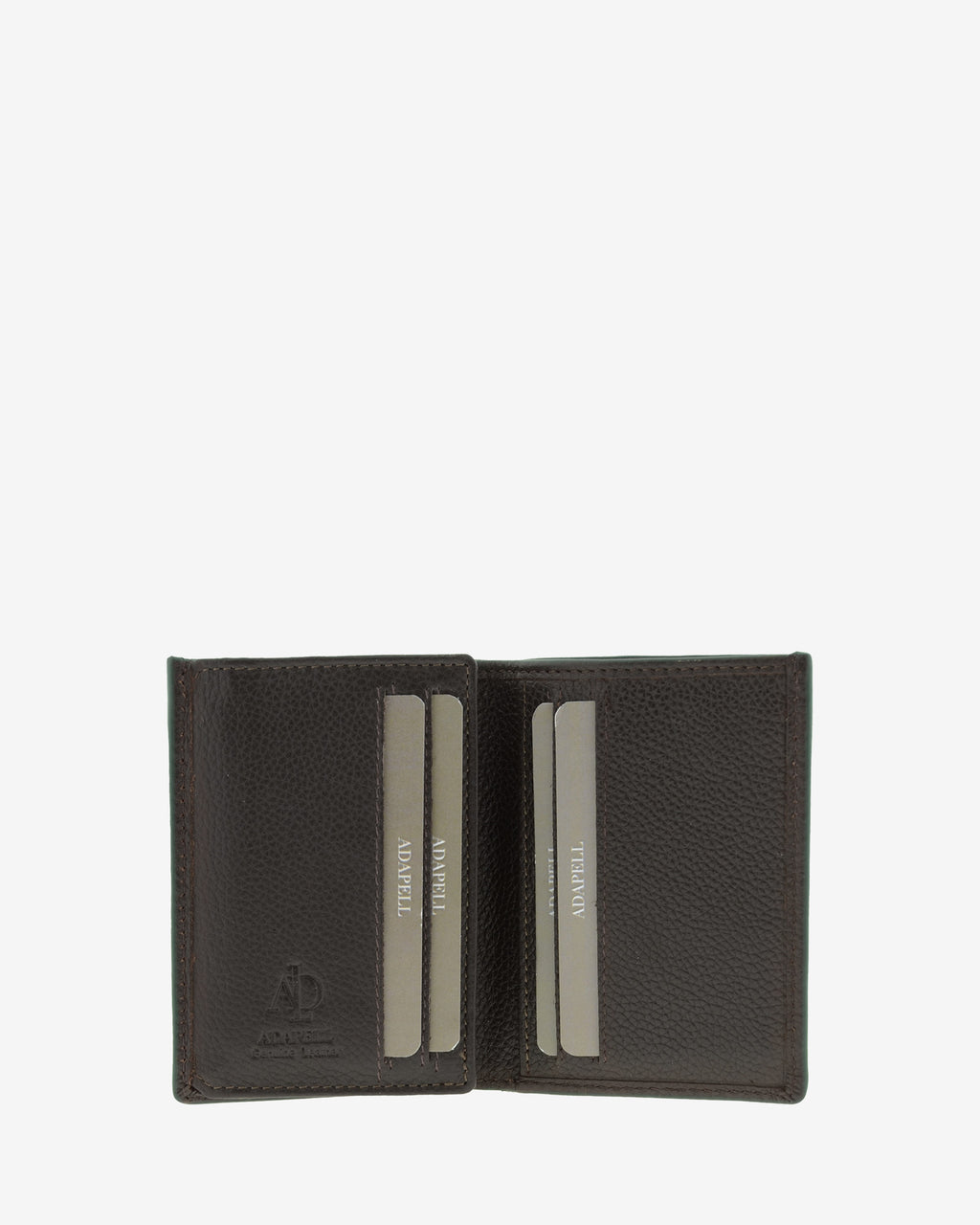 Cartera de piel marron con RFID abierta con ranuras para tarjetas, ref. 1660-2