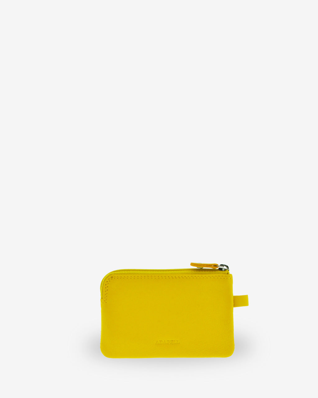 Monedero fino 8011 en color limón, vista posterior.