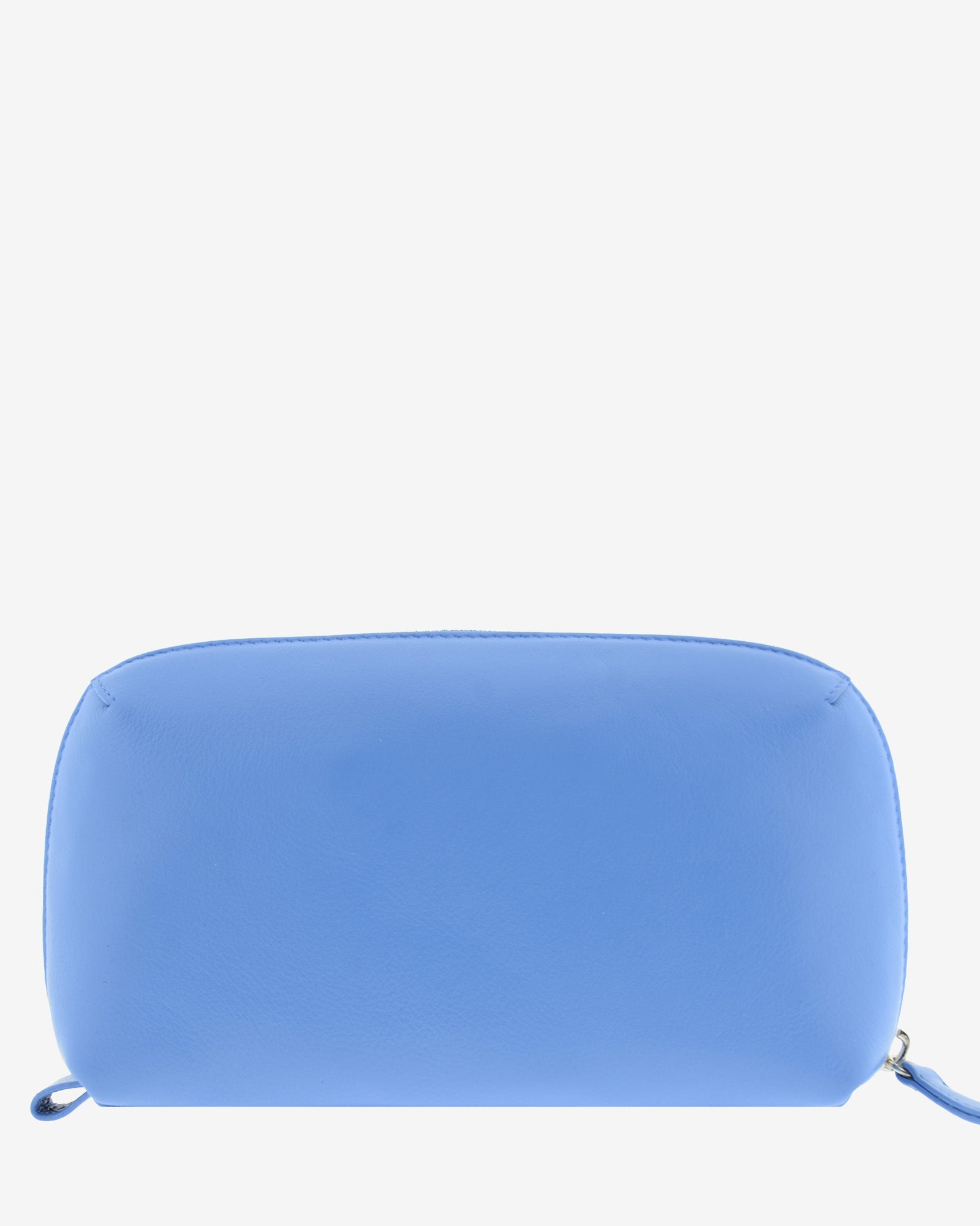 Tech pouch, estuche tecnológico en piel auténtica en color azul, ref. 8085-14,  con RFID y cierre de cremallera, vista trasera