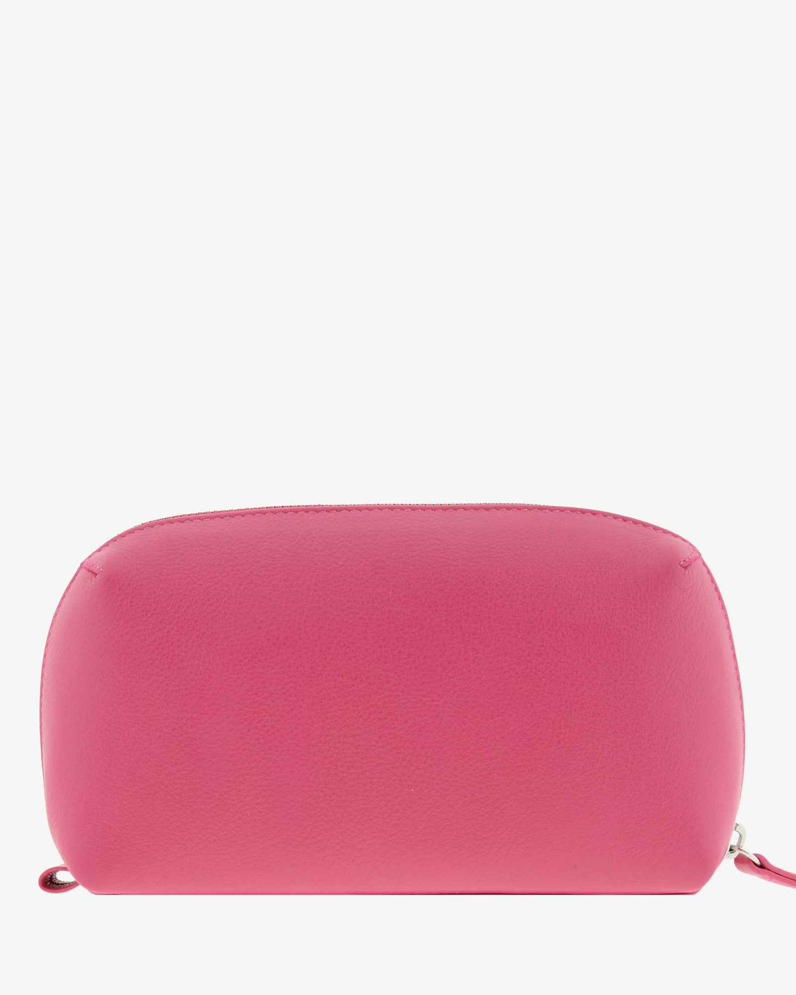 Tech pouch, estuche tecnológico en piel auténtica en color fucsia, ref. 8085-25,  con RFID y cierre de cremallera, vista trasera