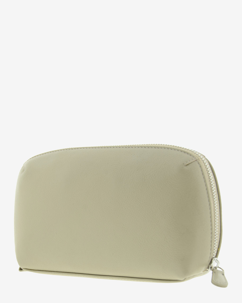 Tech pouch, estuche tecnológico en piel auténtica en color ice stone, ref. 8085-12,  con RFID y cierre de cremallera, vista diagonal trasera