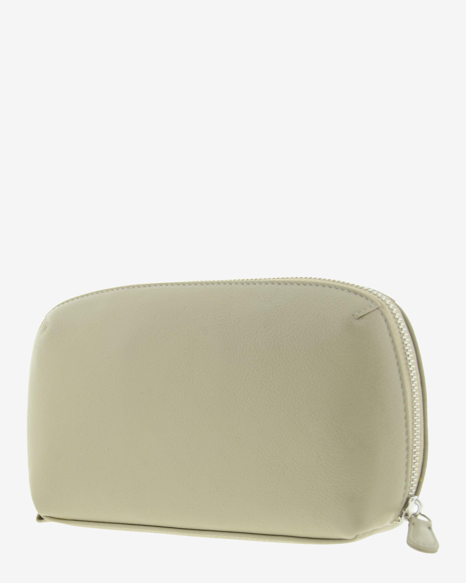 Tech pouch, estuche tecnológico en piel auténtica en color ice stone, ref. 8085-12,  con RFID y cierre de cremallera, vista diagonal trasera